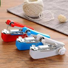 Mini Manual Handheld Sewing Machine Portable Stitching Tool for Travel and Quick Repairs suitable for standard fabrics like clothing and curtains but may not adequate for heavy-duty materials complex.