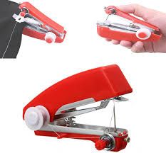 Mini Manual Handheld Sewing Machine Portable Stitching Tool for Travel and Quick Repairs suitable for standard fabrics like clothing and curtains but may not adequate for heavy-duty materials complex.