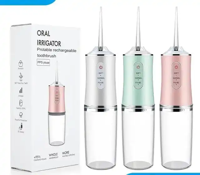 Oral Irrigator Portable Dental Water Flosser USB Rechargeable Water Jet Floss Tooth Pick