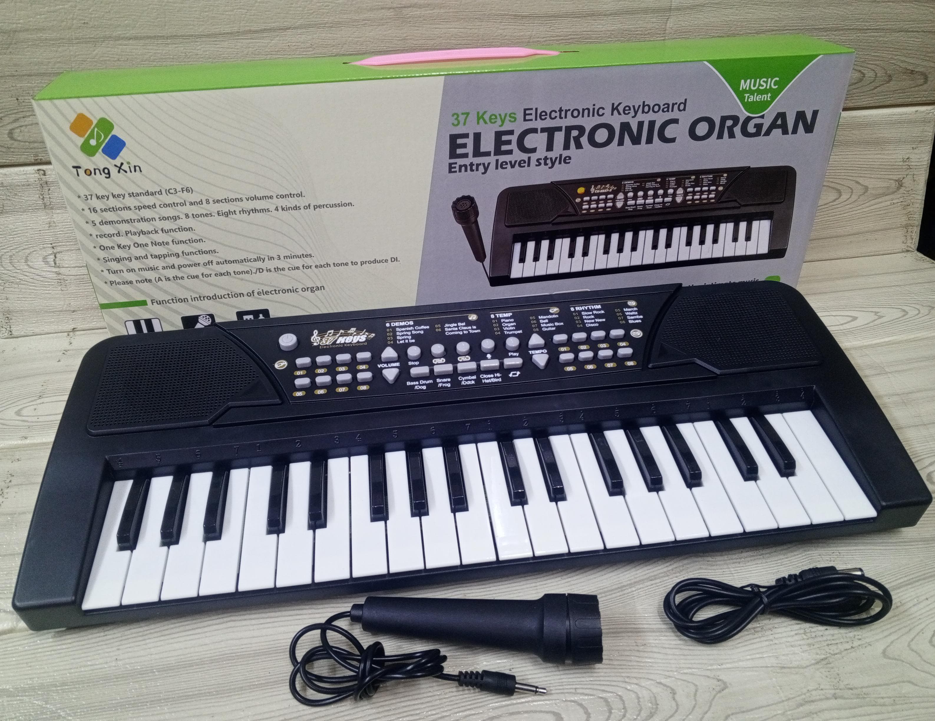 😁😁😁BIG FUN😁😁😁37 Keys Digital Music Electronic Keyboard Key Board Electric Piano with a Microphone.A wonderful music intelligence toys to develop children's brain awareness With excellent functio