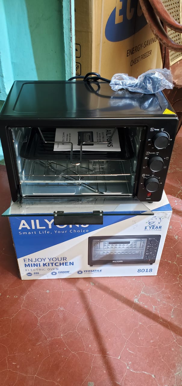 20 LITRES AILYONS ELECTRIC OVEN  - Quick, Hot Meals In Minutes, Easy, 5 Power Levels, No Mess, Easy To Clean Inner Inside.