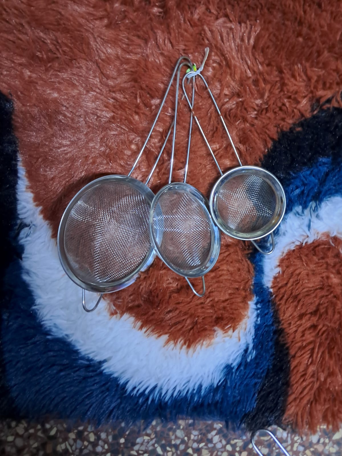 3Pcs Stainless Steel Fine Mesh Sieve Set - Made entirely of high-quality stainless steel, rust-proof and food-safe.