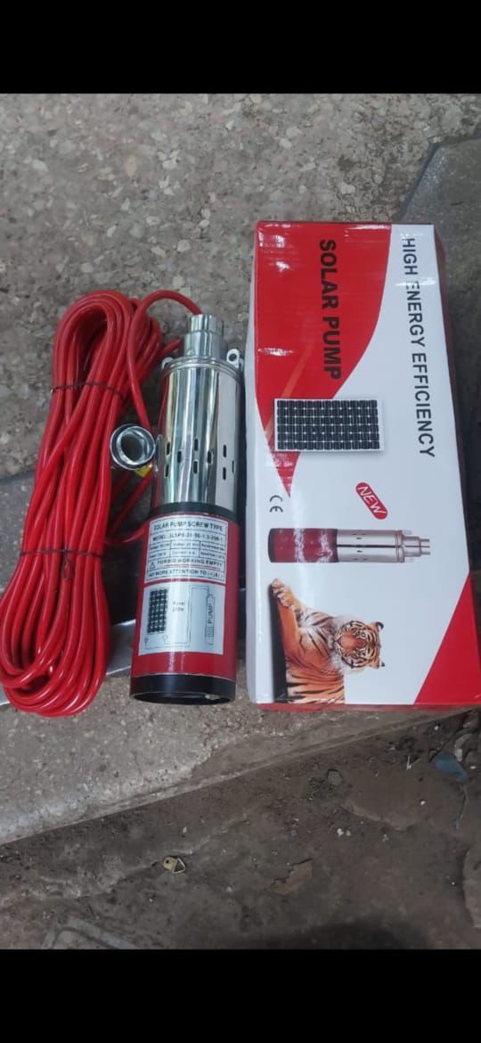 24V 250W HIGH LIFT SUBMERSIBLE DIRECT SOLAR PUMP - Can pump water from fairly sloppy area to 3 Kilometers, Horse pump 1.5 hp, Does not need a controller.