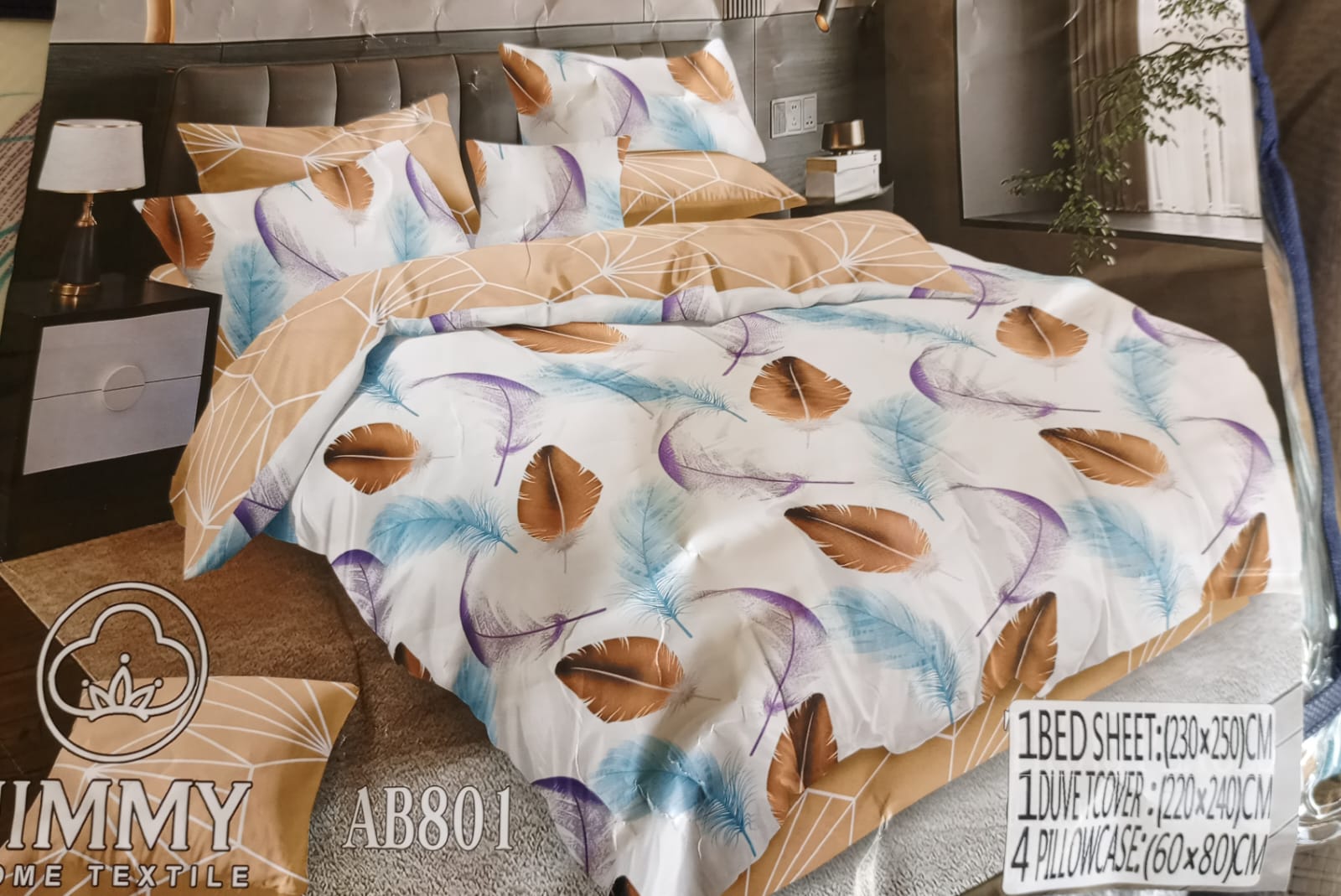 6-Piece Duvet Cover Set 6×7 – 1 Duvet Cover, 1 Flat Sheet & 4 Pillowcases, Durable, fade-resistant, and easy to maintain, Lightweight and suitable for all-season use.