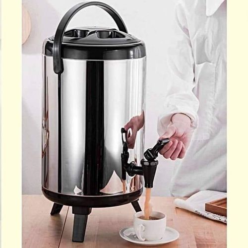 7.5L Commercial Food Flask Tea Urn – Stainless Steel Hot & Cold Beverage Dispenser, Premium stainless steel body for durability and hygiene, Double-wall insulation keeps beverages hot for hours.