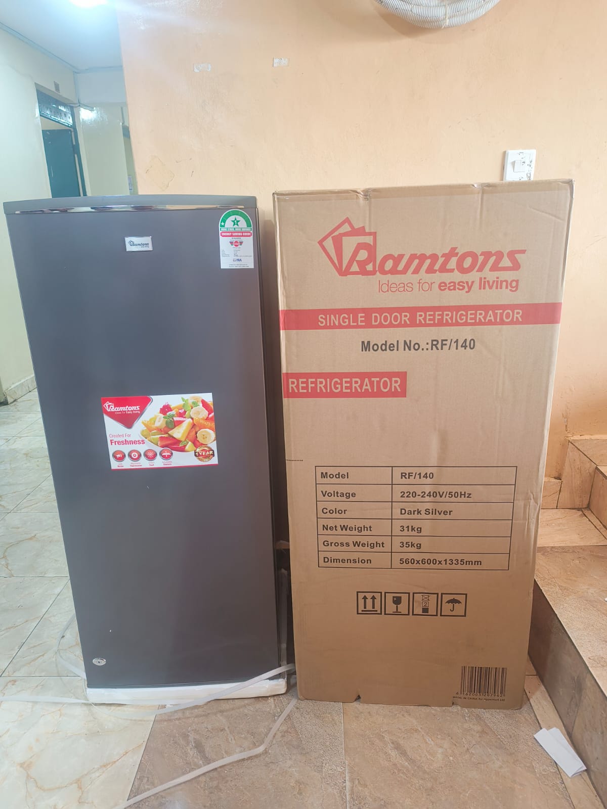 CLEARANCE OFFER Ramtons RF/140-Single Door 180LT Fridge