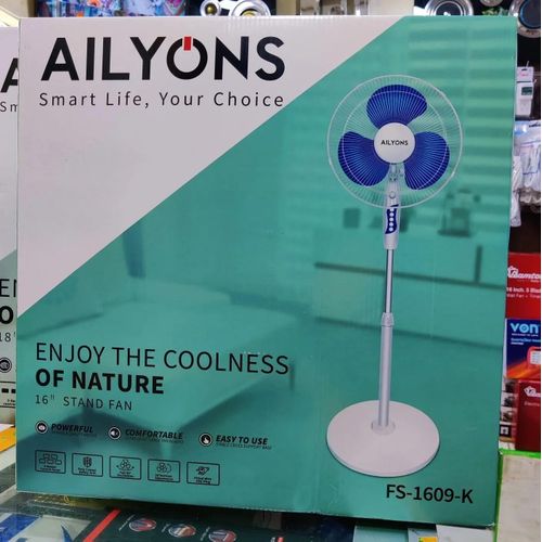 CLEARANCE OFFER AILYONS FS-1609-K STAND FAN WITH SUPER POWER 16" INCH-