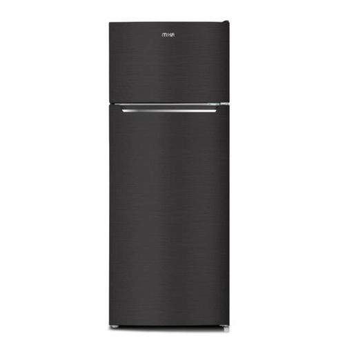 CLEARANCE OFFER Mika 211Ltr Double Door Refrigerator Top Mounted Freezer Direct Cool Deodorizer-Smell Buster Inox Dark Matt Energy Saving