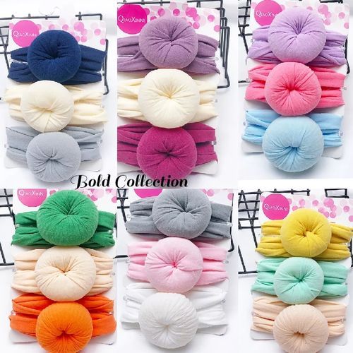 CLEARANCE OFFER Fashion 3PCs Gorgeous Turban Floral Baby Girls Headband