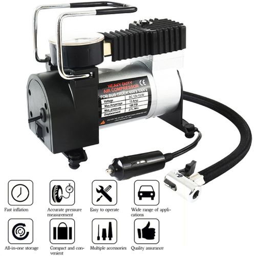 CLEARANCE OFFER Portable Tire Inflator. Heavy Duty 12V 140PSI/965kPA Pump Electric Tire Inflator Car Care Tool For SUV CRV Bicycle Compressor