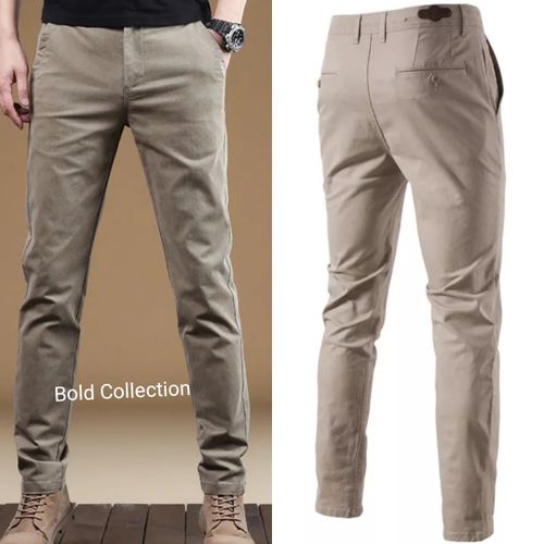 CLEARANCE OFFER Brown Soft Khaki Trouser Stretch Slim Fit Casual
