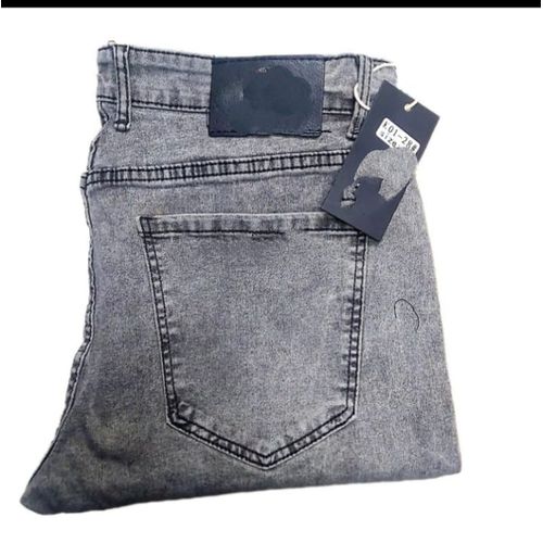CLEARANCE OFFER Grey Comfortable Slim Fit Jeans For Men