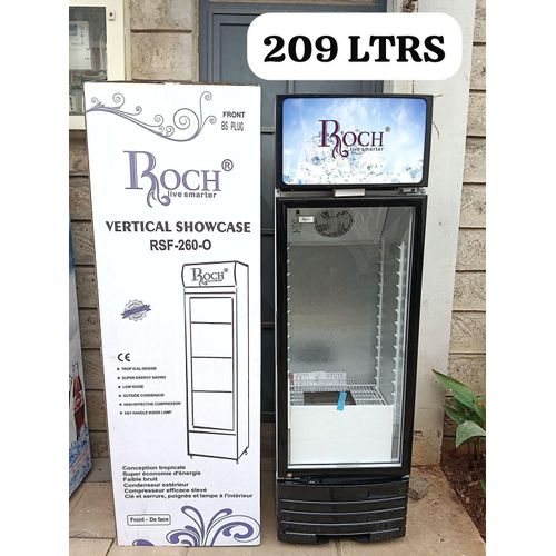 CLEARANCE OFFER Roch 209L Vertical Showcase Refrigerator, Large Capacity, Energy Efficient Display Fridge