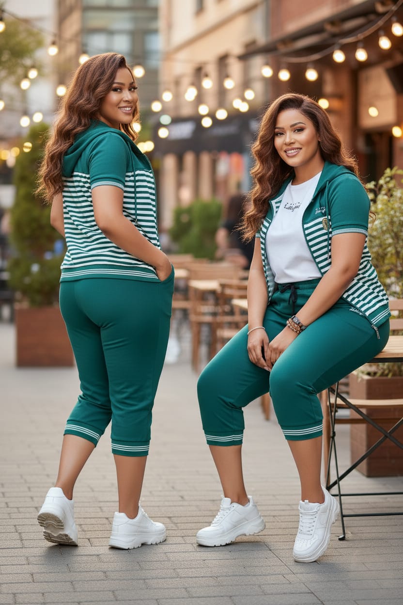 FIRST CLASS SEMI TURKEY STYLISH 3\4 LADIES TRACKSUITS PERFECT FOR CASUAL WEAR,TRAVEL OR WORKOUTS