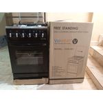 VOLSMART Burners Free Standing Gas Cooker Cooking Range With 60L Oven 3 Gas + 1 Electric VGS-581 Black