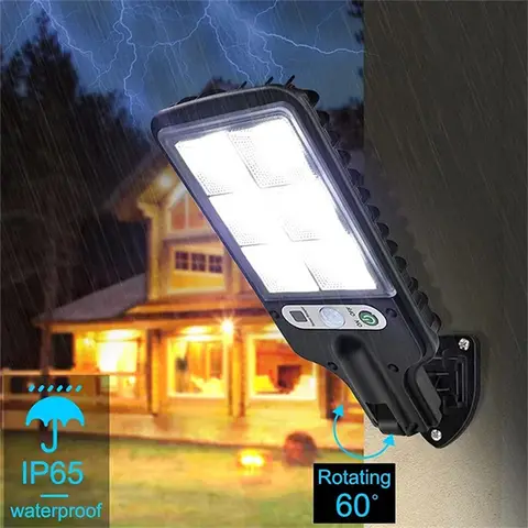 Outdoor solar floodlight waterproof dusk to dawn super bright solar security light  human body sensor induction solar security light