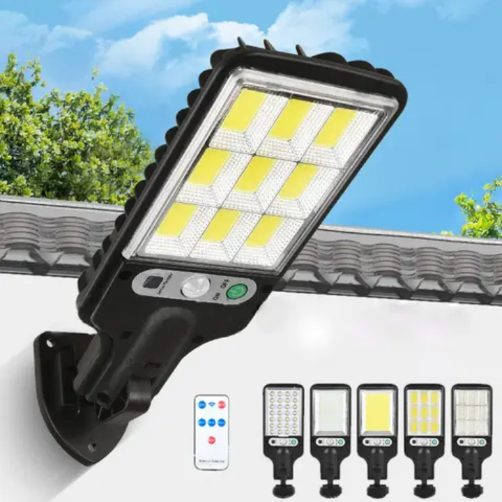 Outdoor solar floodlight waterproof dusk to dawn super bright solar security light  human body sensor induction solar security light