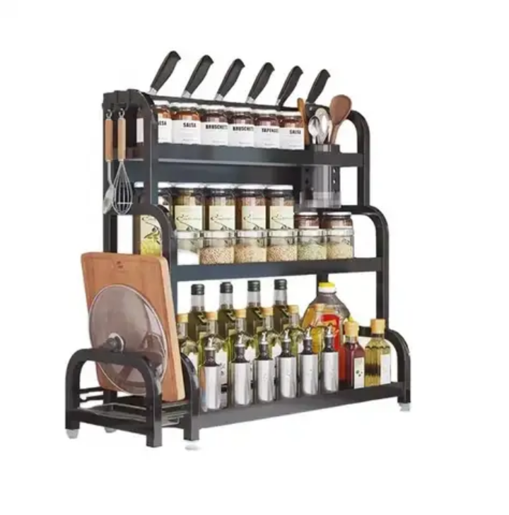 Dish rack 3 layers metallic dish rack strong dish organizer 3 tier kitchen utensils organizer dish drainer stable and strong dish rack