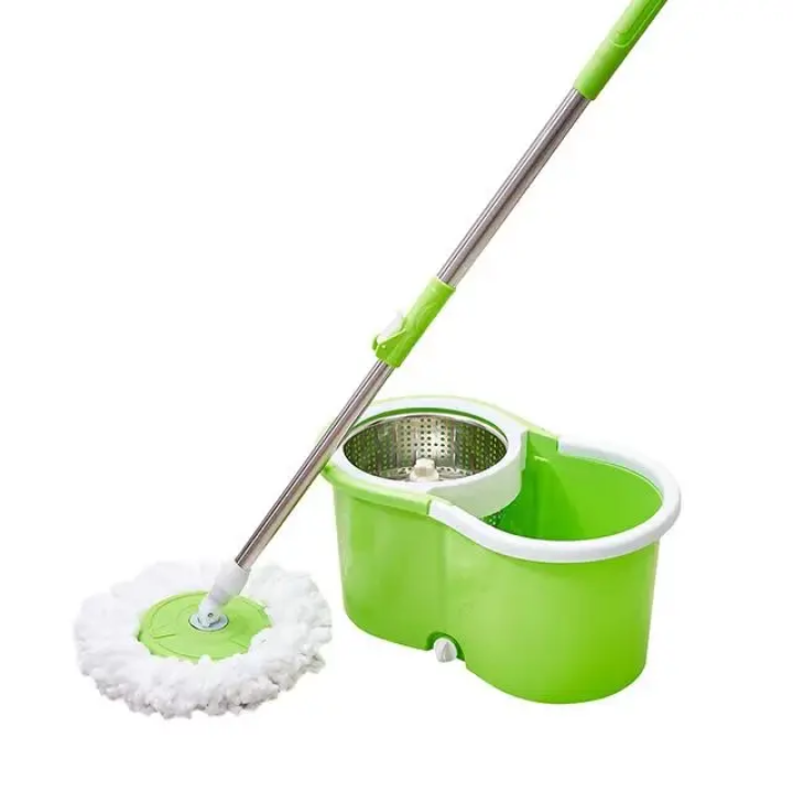 Spinning mop cleaning mop easy to use self drying mop 360° spinning microfiber mop for faster, tireless and easy cleaning floor Washing with bucket and adjustable height of the mob to safe back strain