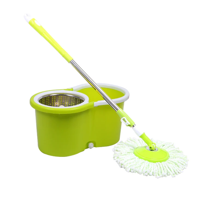 Spinning mop cleaning mop easy to use self drying mop 360° spinning microfiber mop for faster, tireless and easy cleaning floor Washing with bucket and adjustable height of the mob to safe back strain