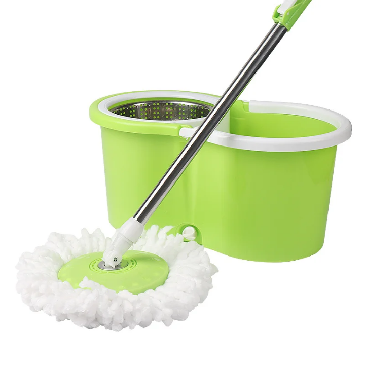 Spinning mop cleaning mop easy to use self drying mop 360° spinning microfiber mop for faster, tireless and easy cleaning floor Washing with bucket and adjustable height of the mob to safe back strain