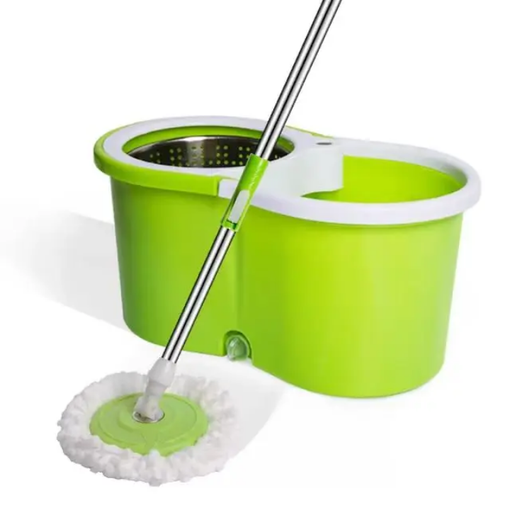 Spinning mop cleaning mop easy to use self drying mop 360° spinning microfiber mop for faster, tireless and easy cleaning floor Washing with bucket and adjustable height of the mob to safe back strain