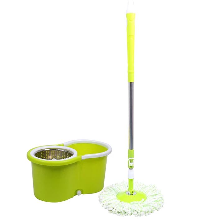 Spinning mop cleaning mop easy to use self drying mop 360° spinning microfiber mop for faster, tireless and easy cleaning floor Washing with bucket and adjustable height of the mob to safe back strain
