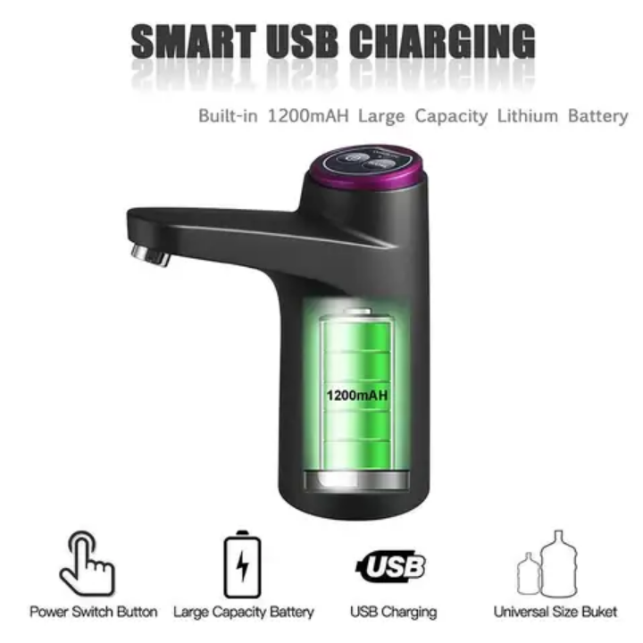Rechargeable water pump automatic water dispenser Mini Portable Intelligent Wireless Automatic Water Dispenser for upto 20L Burrell
