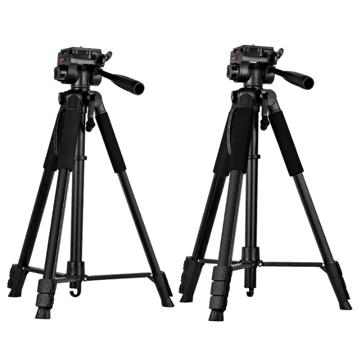 Professional heavy duty tripod stand with 2.1m extended height suitable for all shooting needs,live streaming, TikTok, podcast etc