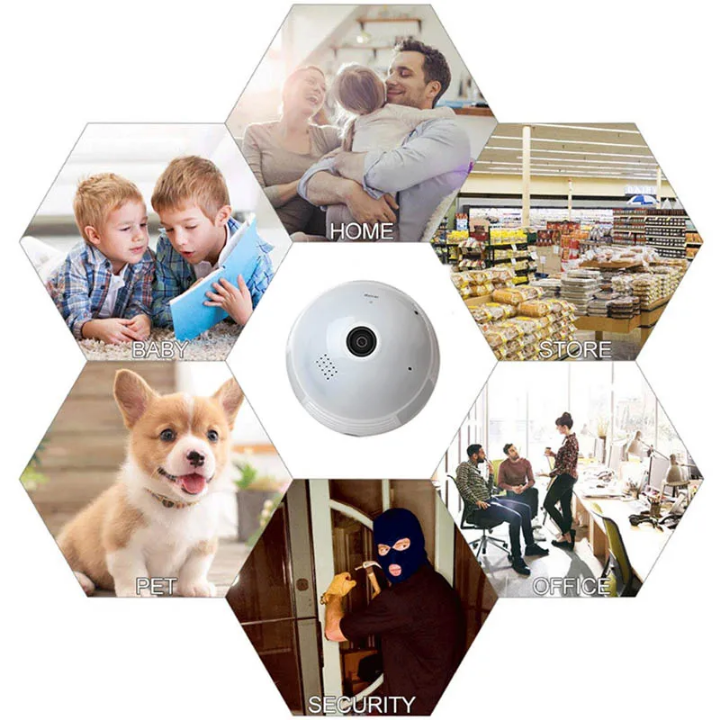 1080p nanny CCTV bulb camera wireless CCTV bulb camera with motion tracking, siren, two way communication,night vision,easy to install wifi CCTV camera