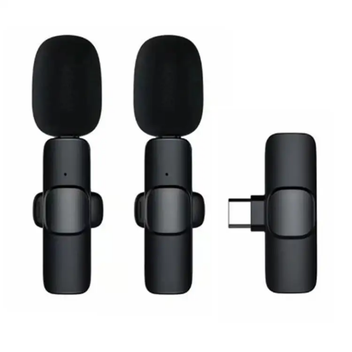 K9 Dual wireless microphone compatible with all phones, plug and play crystal clear sound recording