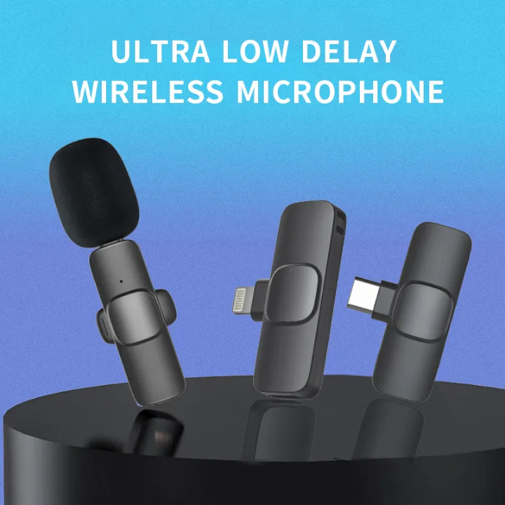 K9 Dual wireless microphone compatible with all phones, plug and play crystal clear sound recording