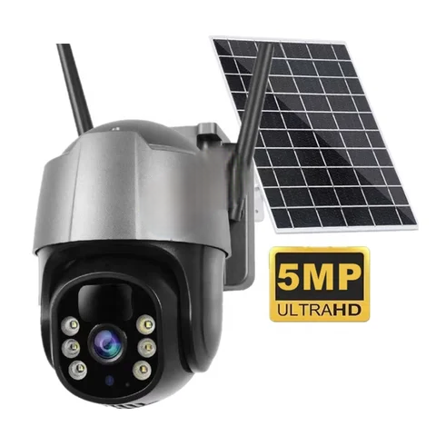5MP WIFI SOLAR CCTV CAMERA PTZ 360° CAMERA WITH WATERPROOF,NIGT VISION, MOTION DETECTION, 2WAY COMMUNICATION,FULL COLOR VIDEO, SUPPORT SD CARD CLOUD STORAGE,SENDS NOTIFICATIONS UPON DETECTING MOTION,.