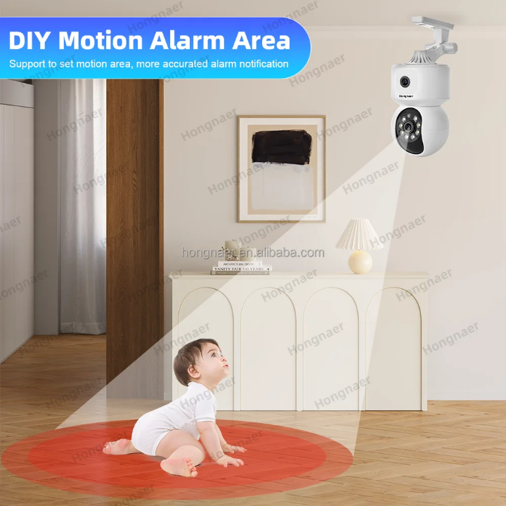 Dual lens CCTV camera smart dual lens CCTV camera wireless PTZ dual lens CCTV camera indoor surveillance CCTV camera wifi CCTV camera dual lens CCTV camera with motion tracking, two way communication,