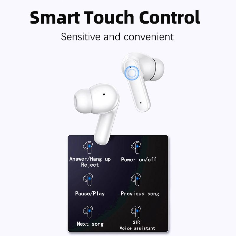 Wireless earbuds bluetooth Headset with Noise Canceling Microphone in-Ear Stereo HiFi Sound Quality