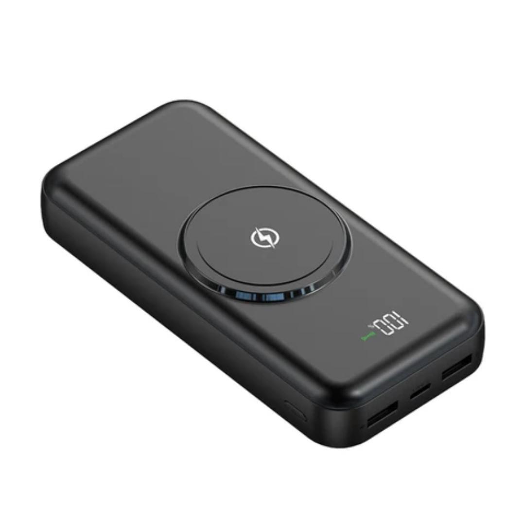 30000Mah Power Banks  Wireless Portable Charger Power Bank with Built in 4 Cable, 6 Outputs & 3 Inputs Fast Charging External Power Delivery USB-C Battery Pack, black color