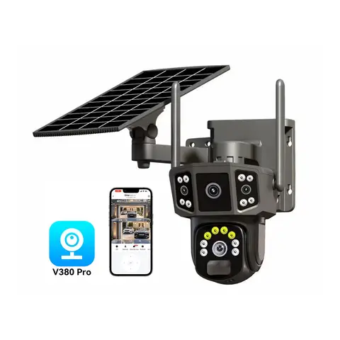 4G Solar Camera CCTV PTZ  dual lens CCTV Solar CCTV camera waterproof Human Motion Tracking, NIGHT VISION, Motion Detection, Face detection, Vandal-proof, Sound Detection, People Counting, PAN-TILT, T