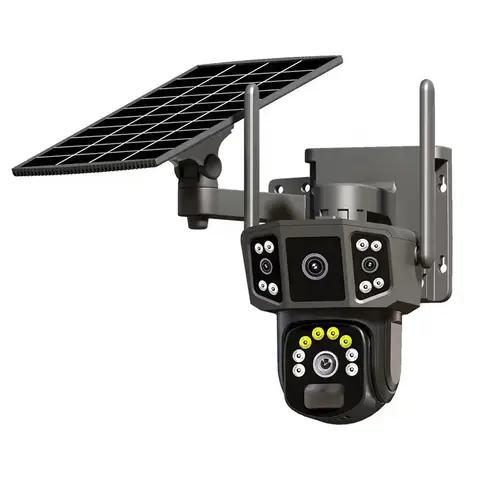 4G Solar Camera CCTV PTZ  dual lens CCTV Solar CCTV camera waterproof Human Motion Tracking, NIGHT VISION, Motion Detection, Face detection, Vandal-proof, Sound Detection, People Counting, PAN-TILT, T