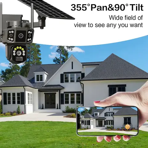 4G Solar Camera CCTV PTZ  dual lens CCTV Solar CCTV camera waterproof Human Motion Tracking, NIGHT VISION, Motion Detection, Face detection, Vandal-proof, Sound Detection, People Counting, PAN-TILT, T
