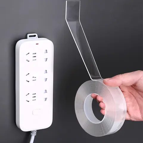 3 M Extra Strong Double Sided Tape Heavy Duty Removable Clear Sticky Adhesive Nano Tape Tough Washable Waterproof Mounting Tape for Hanging Picture, Poster, Carpet, Photo Deco
