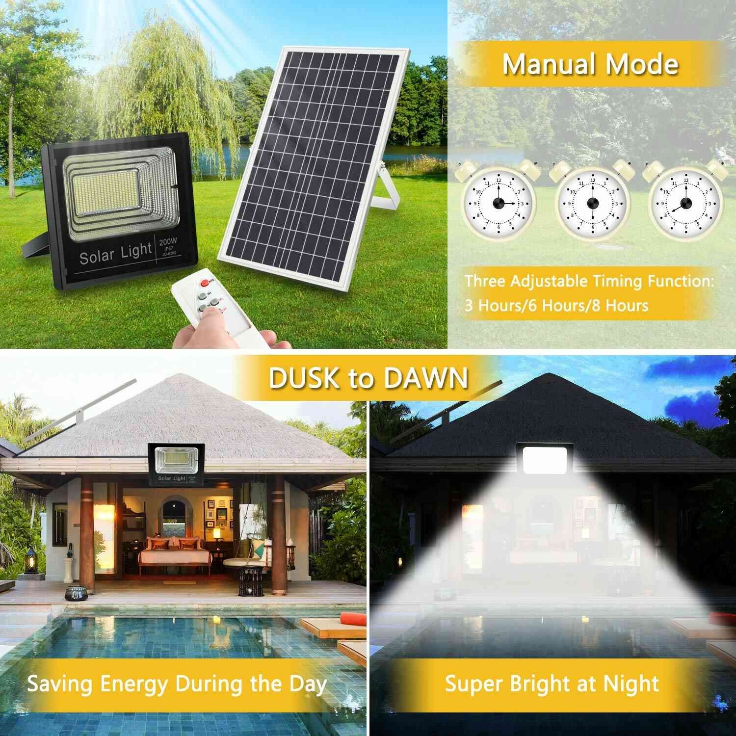 100W Solar light security street Flood Light Outdoor with Remote Control, LEDs Super Bright Solar infrared  Light, Security Spot Wall Lamp for Yard Outdoor Street Barn.