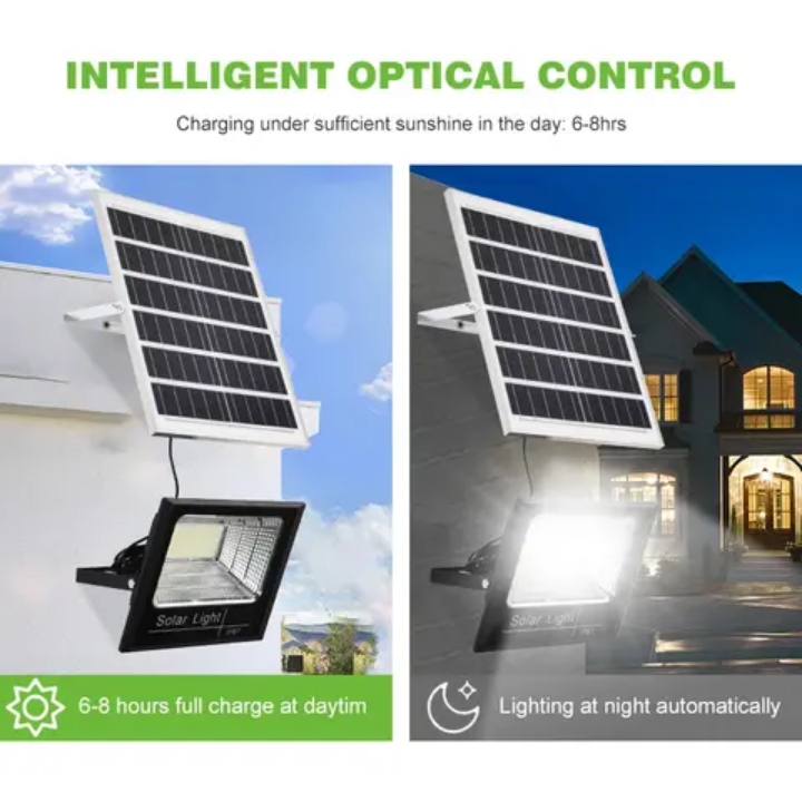 100W Solar light security street Flood Light Outdoor with Remote Control, LEDs Super Bright Solar infrared  Light, Security Spot Wall Lamp for Yard Outdoor Street Barn.