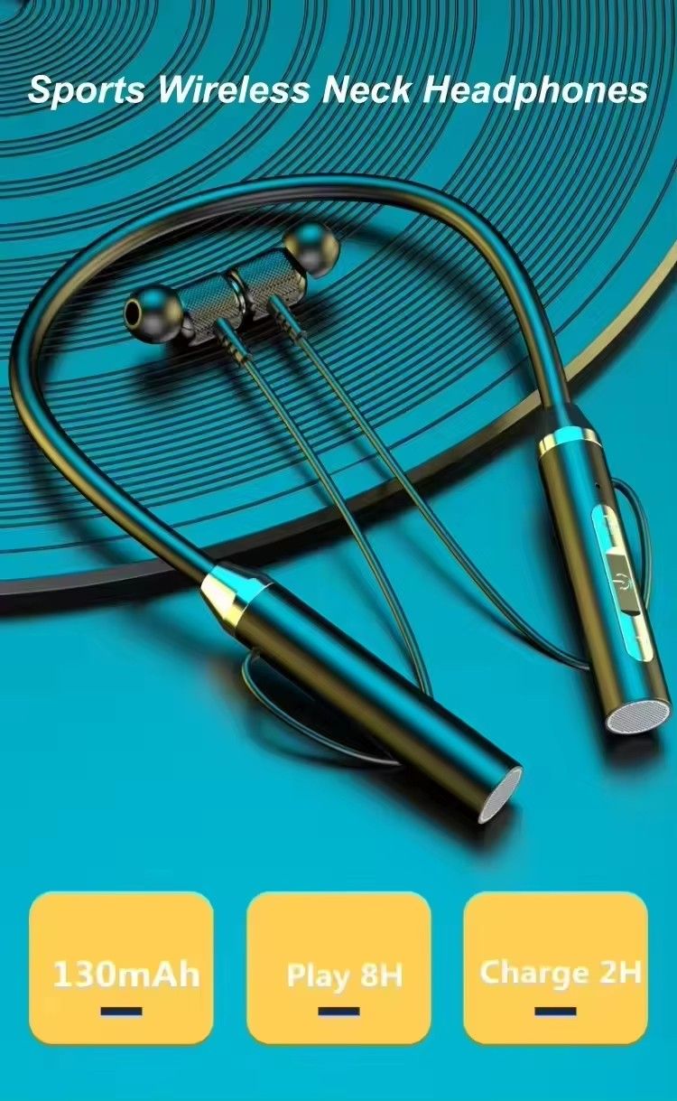 Wireless Neckband Headphone Electronics Sport Earphone Neckband Magnetic Bass Headset Handsfree Earbuds with Mic