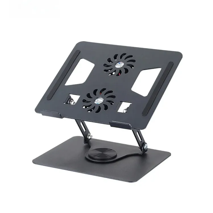 Laptop stand with cooling fans Adjustable Metal Aluminum WTH HIGH EFFECTIVE COOLING FANS Portable Foldable Laptop Stand