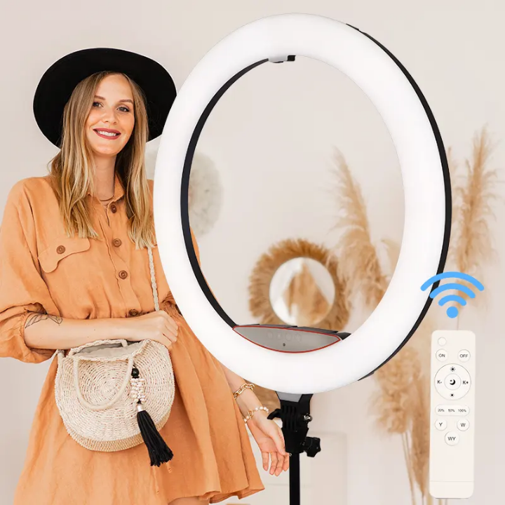 18inch ring light with Tripod stand,remote shutter, phone holders 18inch Ring Light huge super bright 18inch Ring Light for live streaming, photography, video shooting,content creation,TikTok, podcast