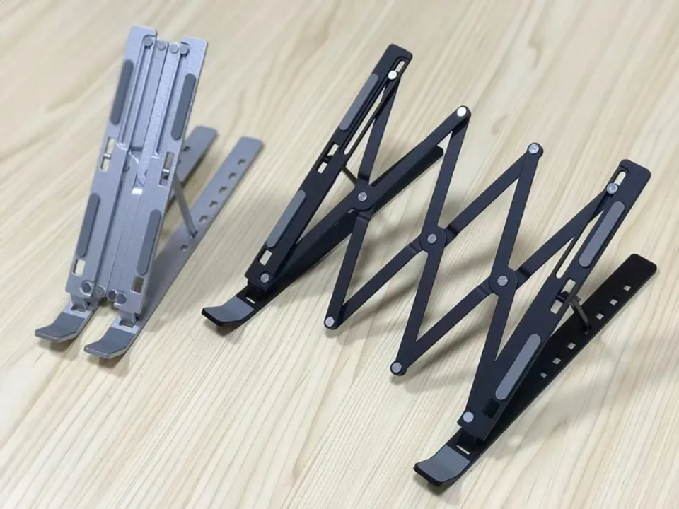 Laptop stand big size metallic laptop Holder  Adjustable Portable Foldable Ergonomic Aluminium Laptop Stand for all sizes metallic laptop stand
