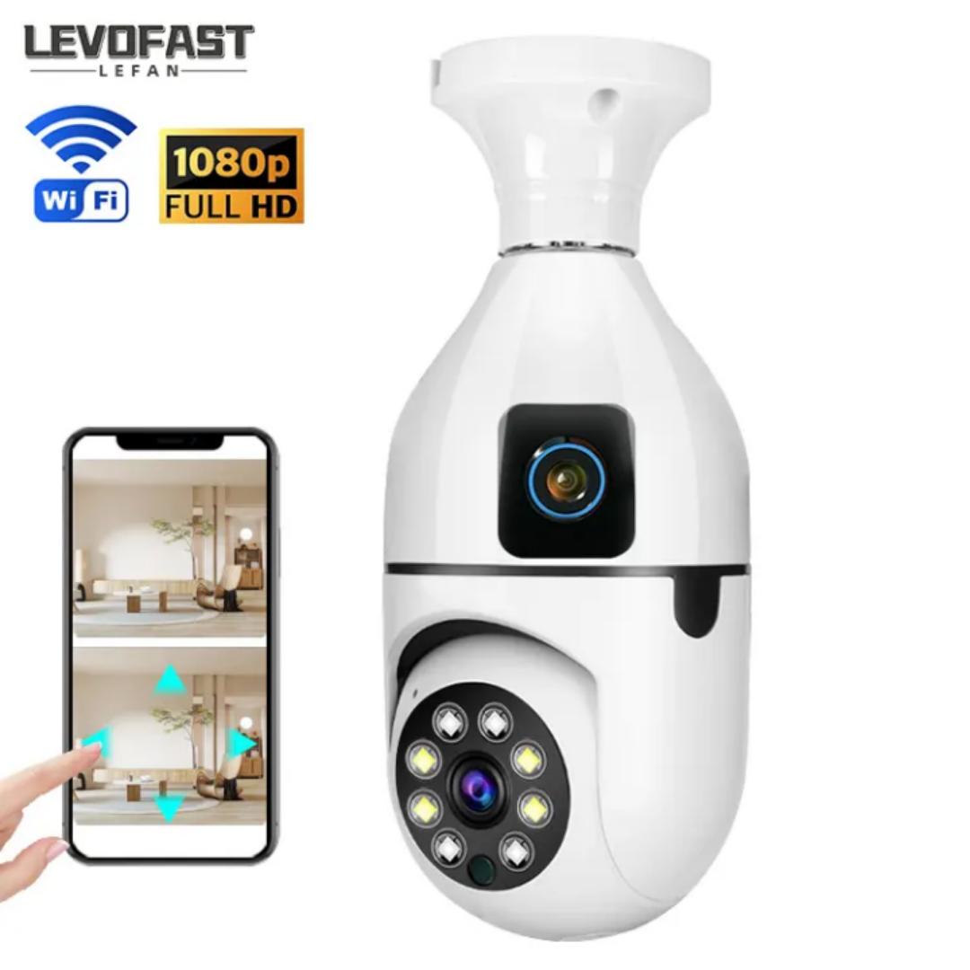 Dual lens bulb camera smart CCTV bulb camera dual lens CCTV camera