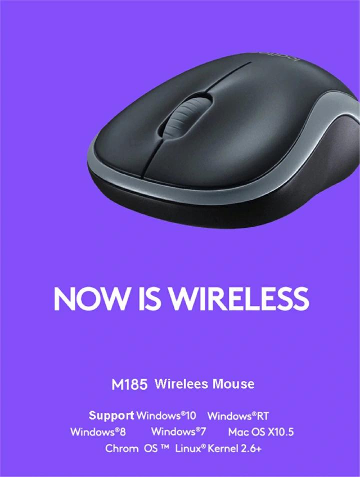 LOGITECH M185 Wireless Mouse - Plug And Play