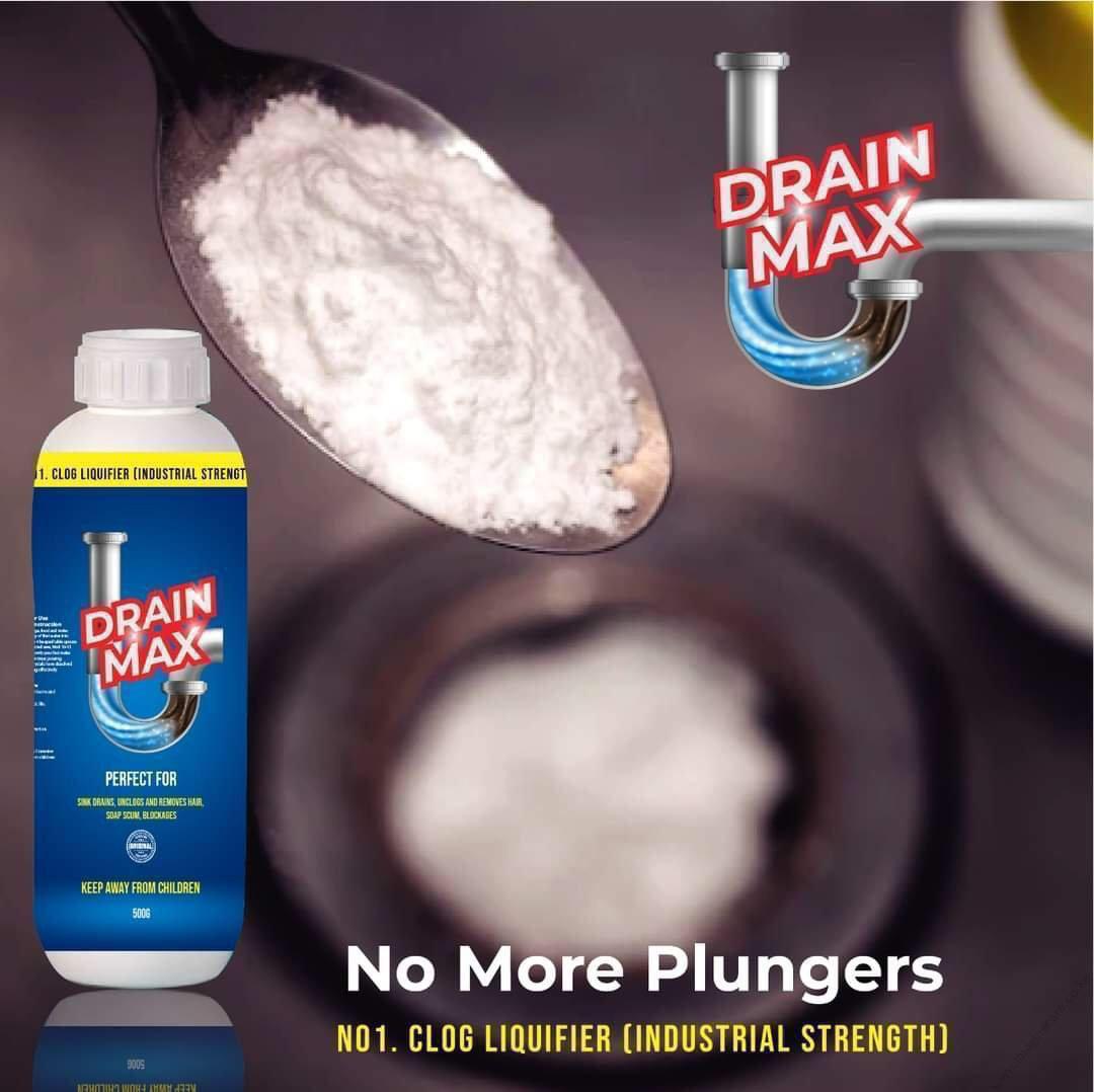 Drain Max Drain Cleaner/Drain Unblocker  For Kitchen Water Pipes, Toilets, Bathrooms, Floor Drains, Oil Plugs