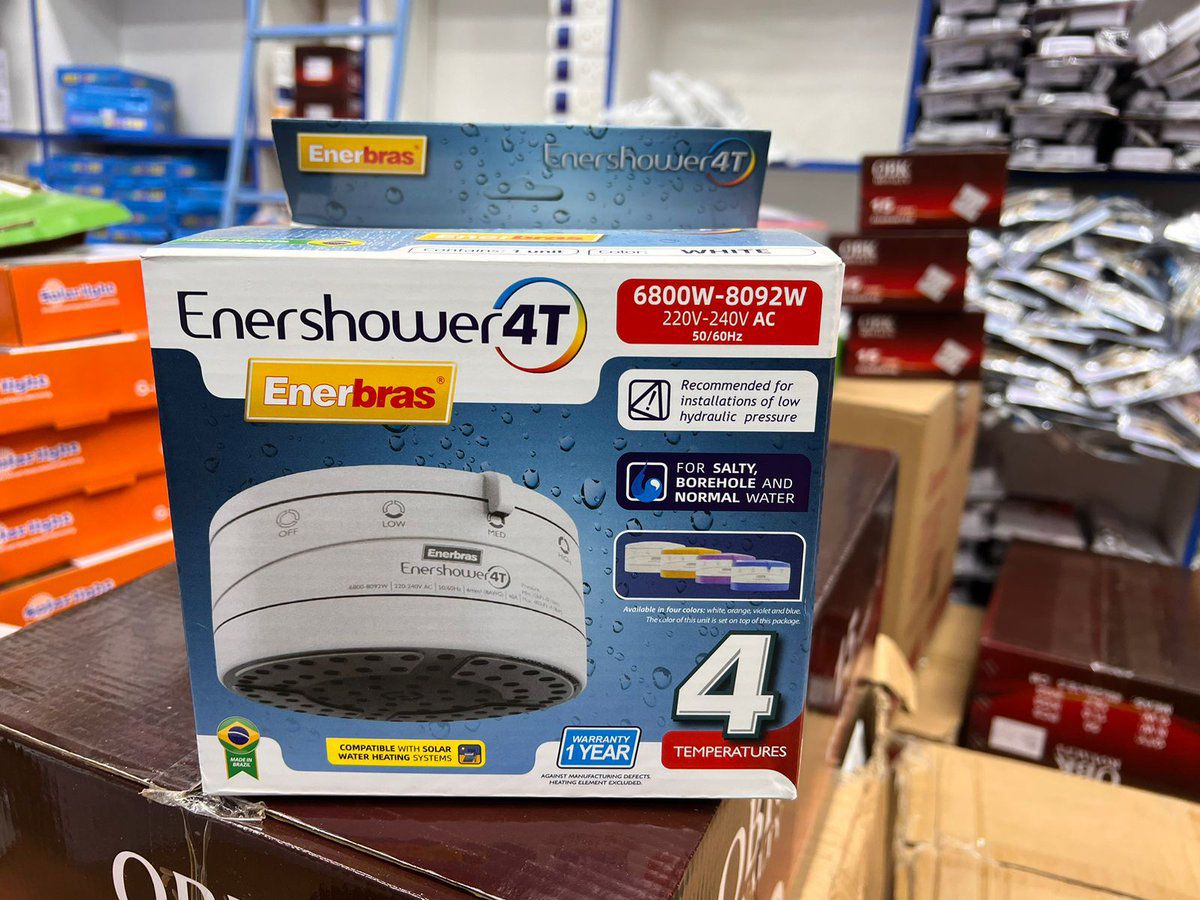 Enerbras Enershower Instant Shower 4T Suitable for  borehole and fresh water